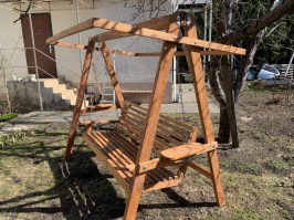 Качели садовые из массива сосны ЭКО 0081