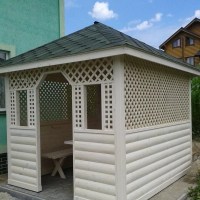 Деревянная садовая беседка 0656