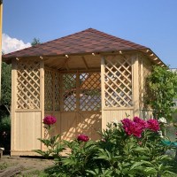 Беседка садовая деревянная для дачи в Минске 0703