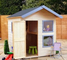 Игровой домик для детей из дерева (2 этажа) 0053