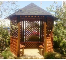 Беседка садовая деревянная 0676