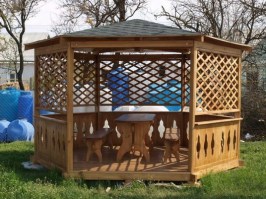 Беседка садовая из дерева 0740