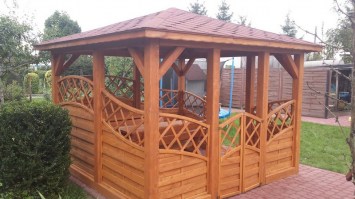 Беседка деревянная садовая 0409