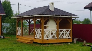 Беседка садовая деревянная 1110