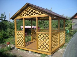 Деревянная беседка  для дачи 1212