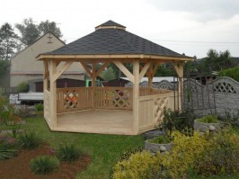 Беседка садовая деревянная 0483