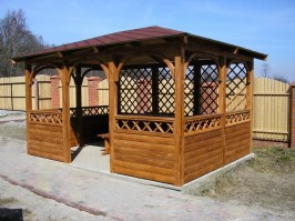 Деревянная садовая беседка 1127