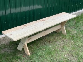Скамейка садовая деревянная для дачи 0078