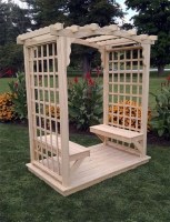 Пергола со скамейками 0057