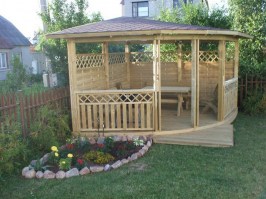 Беседка садовая из дерева 0637