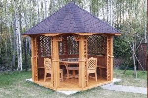 Беседка садовая из дерева 0821