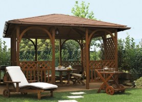Беседка садовая деревянная 0750
