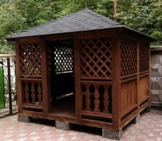Беседка садовая деревянная 0758