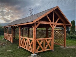 Беседка садовая деревянная для дачи 0980