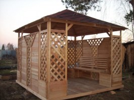 Беседка садовая из дерева 0562