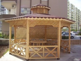 Беседка садовая деревянная 0435