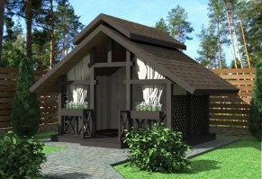 Беседка садовая из дерева 1109