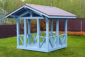 Квадратная  беседка садовая 0955