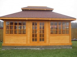 Беседка закрытого типа (застекленная) 0651