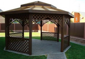 Беседка садовая деревянная 0876