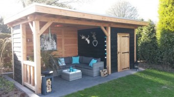 Беседка садовая (с хозяйственным помещением) 0636