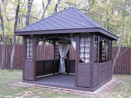 Деревянная садовая беседка 0329