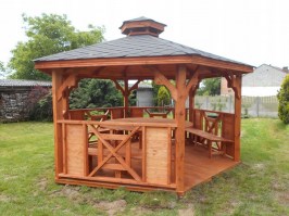 Беседка садовая деревянная 0492