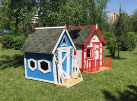 Детский деревянный домик 0108