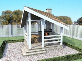 Угловая беседка 0985