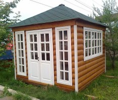 Квадратная застекленная беседка 0461