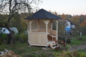 Беседка садовая деревянная 0159