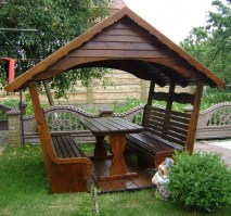 Беседка садовая деревянная 0384