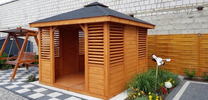 Квадратная беседка дачная 0537