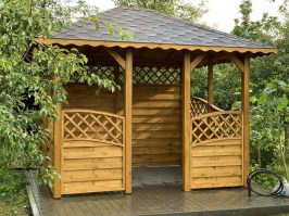 Беседка деревянная садовая 0718