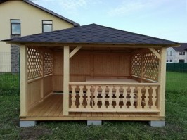 Беседка прямоугольная открытая 0791