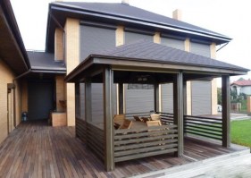 Деревянная садовая беседка 0598