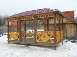 Беседка садовая из дерева 0990