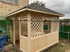 Беседка садовая деревянная 0710