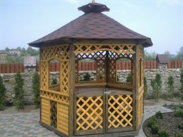 Беседка садовая из дерева 0395