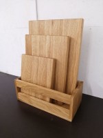 Набор разделочных досок из дуба 3шт + ящик для хранения 0033