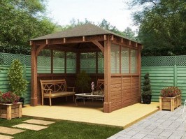 Беседка застекленная квадратная 1168