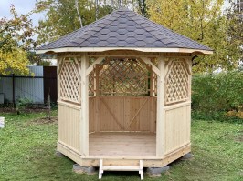 Беседка садовая деревянная 0716