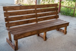 Лавка садовая со спинкой 0069