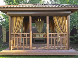 Беседка квадратная открытая 0362