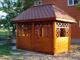 Беседка деревянная овальная 0365