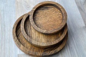 Комплект из 3х тарелок (дуб) 0038