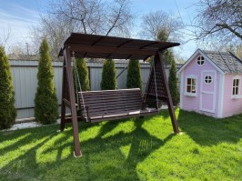 Качели деревянные для отдыха из сосны 0127