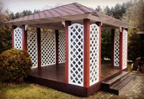 Беседка садовая деревянная 0887