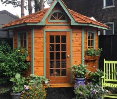 Беседка шестигранная застекленная 0357