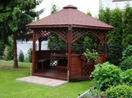 Беседка садовая деревянная 0638